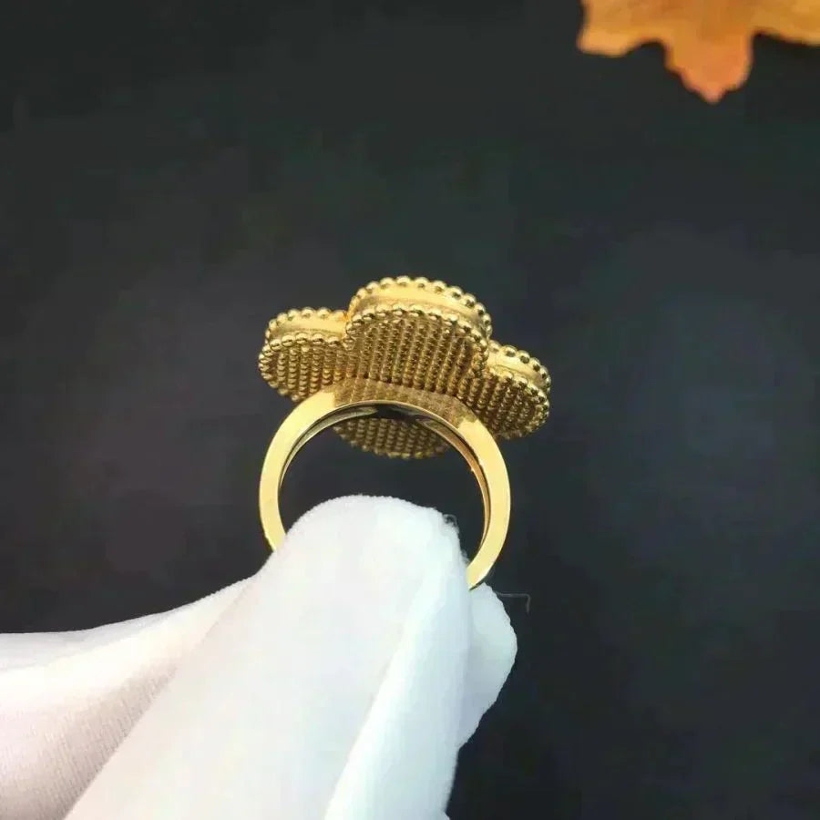 Mysitc CLOVER MALACHITE RING