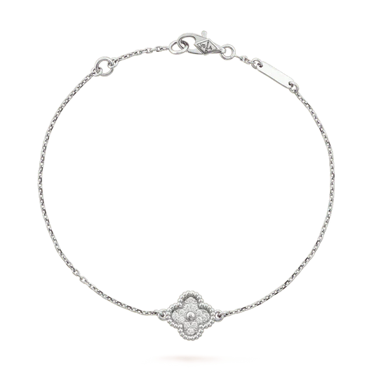 Mysitc CLOVER  SINGLE FLOWER BRACELET SILVER