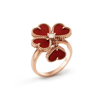 Mysitc SWEET CLOVER CARNELIAN RING