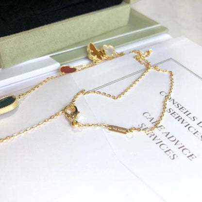 Mysitc LUCKY SPRING 4 MOTIFS ROSE GOLD NECKLACE