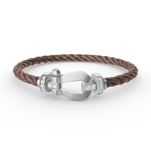 Mysitc FORCE LARGE HORSESHOE HALF DIAMOND BRACELET SILVER