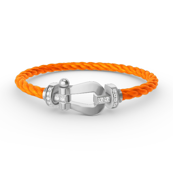 Mysitc FORCE LARGE HORSESHOE HALF DIAMOND BRACELET SILVER