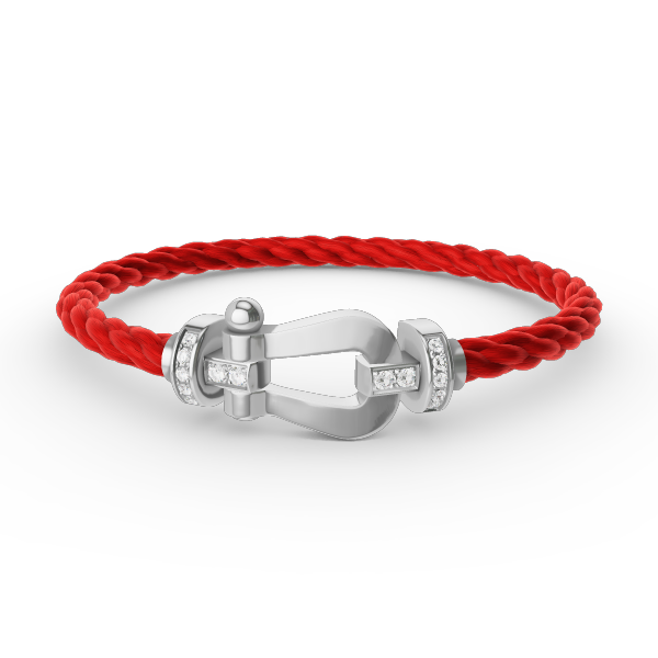 Mysitc FORCE LARGE HORSESHOE HALF DIAMOND BRACELET SILVER