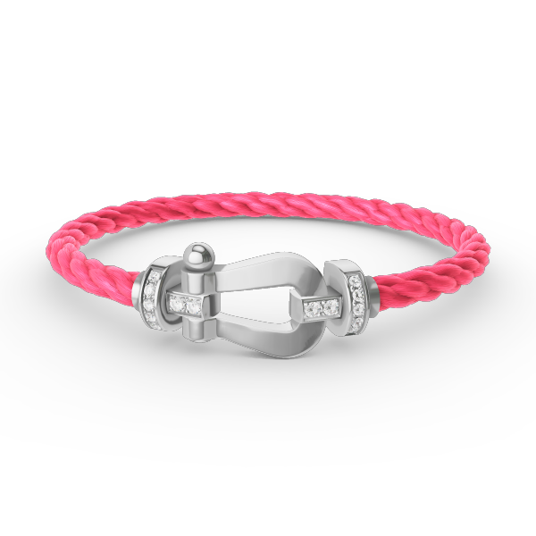 Mysitc FORCE LARGE HORSESHOE HALF DIAMOND BRACELET SILVER