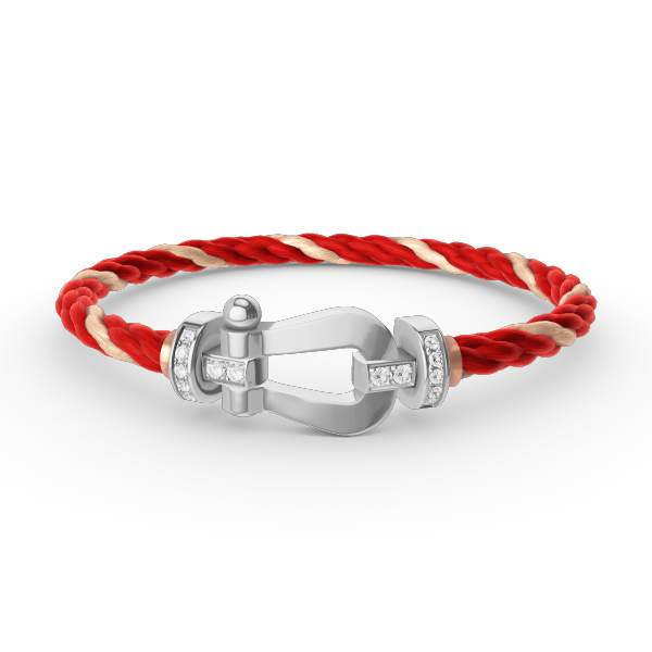 Mysitc FORCE LARGE HORSESHOE HALF DIAMOND BRACELET SILVER