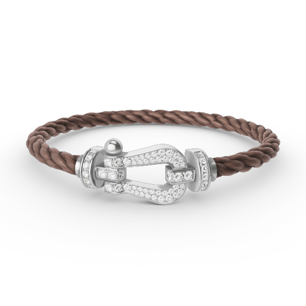 Mysitc FORCE LARGE HORSESHOE FULL DIAMOND BRACELET SILVER