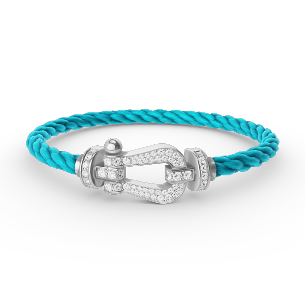 Mysitc FORCE LARGE HORSESHOE FULL DIAMOND BRACELET SILVER
