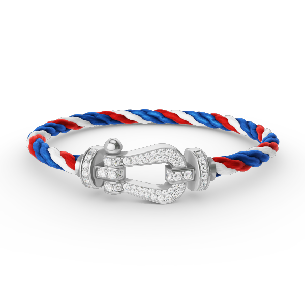 Mysitc FORCE LARGE HORSESHOE FULL DIAMOND BRACELET SILVER