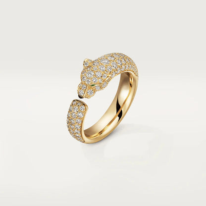Mystic PANTHERE PINK GOLD DIAMOND RING