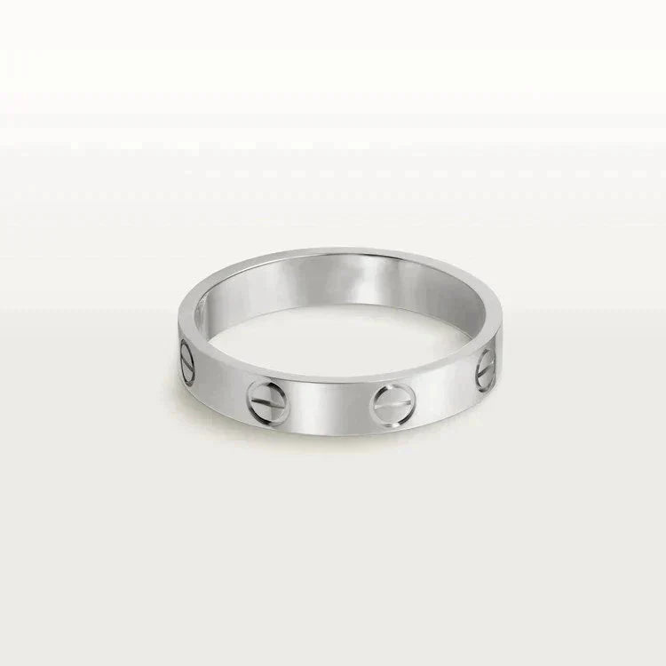 Mystic LOVE RING 4MM 1 DIAMANT SILBER