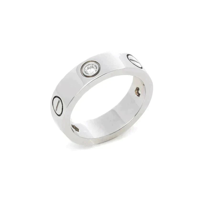 Mystic LIEBESRING 5.5MM 3 DIAMANTEN SILBER